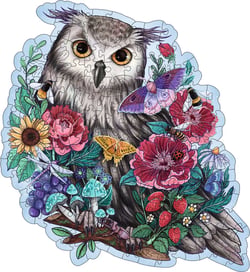 Puzzle 150 pièces en bois - Ravensburger - Hibou floral