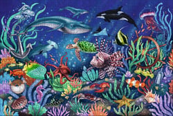 Puzzle 500 pièces en bois - monde marin