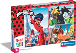 Puzzles 48 pièces - Miraculous - 3 pièces