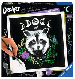 Peinture au numéro Ravensburger - CreArt - Raton laveur - 20 x 20 cm