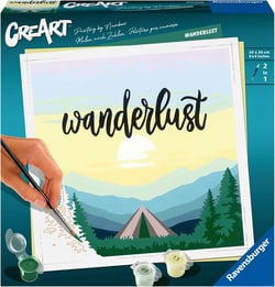 Peinture au numéro Ravensburger - CreArt - Wanderlust - 20 x 20 cm