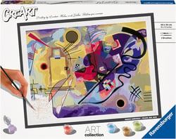 Peinture au numéro Ravensburger - CreArt - Kandinsky : Jaune, Rouge, Bleu -  30 x 40 cm
