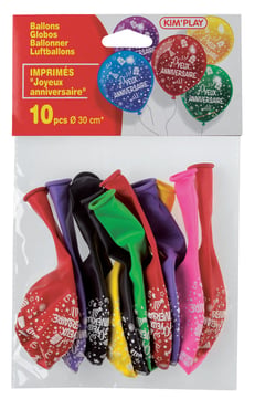 10 Ballons Anniversaire Luxe  - Kim Play