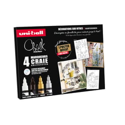 Coffret 4 marqueurs + poster Uni-ball - Chalk Maker