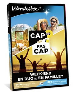 Coffret cadeau Wonderbox - Cap ou pas cap : Week-end en duo ou en famille ?  - 2 personnes
