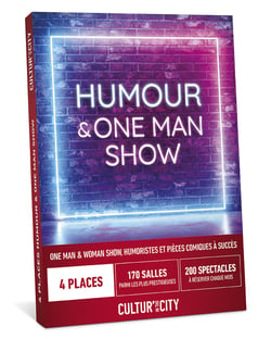 Coffret cadeau Cultur'In the City - 4 Places d'Humour & One-Man-Show - 4 personnes 