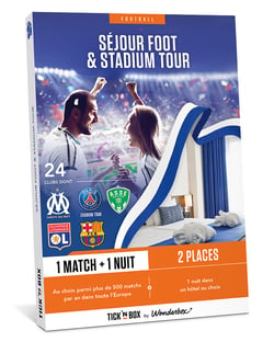 Coffret cadeau Tick'nBox - 100% Foot séjour - 2 personnes 