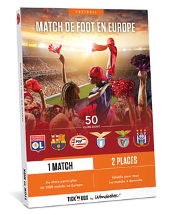 Coffret cadeau Tick'nBox - 100% Foot Européen - 2 personnes 
