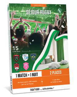 Coffret cadeau Tick'nBox - 100% Rugby séjour - 2 personnes 