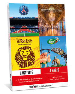Coffret cadeau Tick'nBox - Journée activité à Paris - 1 à 4 personnes 