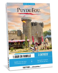 Coffret cadeau Tick'nBox - Puy du Fou 1J - 2 adultes et 1 enfant