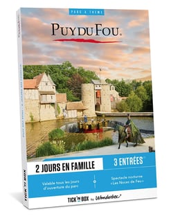 Coffret cadeau Tick'nBox - Puy du Fou Journée 2J - 2 adultes + 1 enfant 