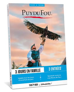 Coffret cadeau Tick'nBox - Puy du Fou Journée 3J - 2 adultes + 1 enfant