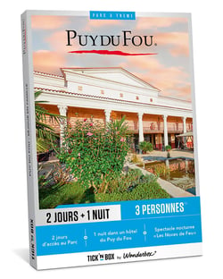 Coffret cadeau Tick'nBox - Puy du Fou Séjour classique - 2 adultes + 1 enfant