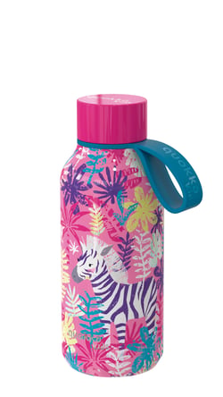 QUOKKA KIDS GOURDE ISOTHERME AVEC SANGLE ZEBRES 330 ML