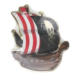 Assiette jetable Tim&Puce Factory® - Bateau pirate - 23 x 20 cm - lot de 8