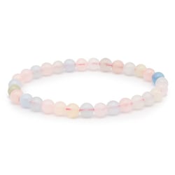 Bracelet Camille Ambiance Nature - Béryls Naturel - Boule 6 mm