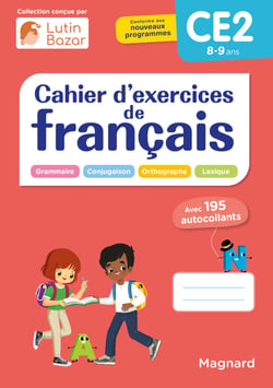 Mes fiches mémo : Cahier d'exercices de français CE2 : Une collection conçue par Lutin Bazar