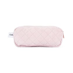 Trousse rectangulaire 2 compartiments Cultura - Velours vieux rose