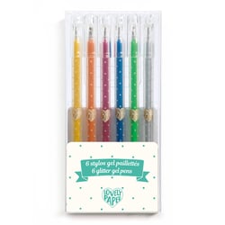 6 STYLOS GEL PAILLETES