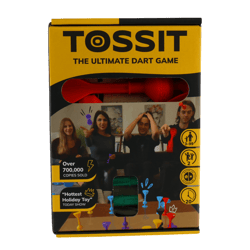 Tossit - Jeu de fléchettes ventouse - Rouge-cyan - Jeu de société à deux -  Jeu d'ambiance - Tossit