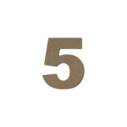 Chiffre Gomille - Medium - Naturel - 8 x 0,6 x 8 cm