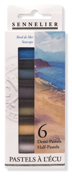 Lot de 6 1/2 pastels secs Sennelier - Ecu Bord de Mer