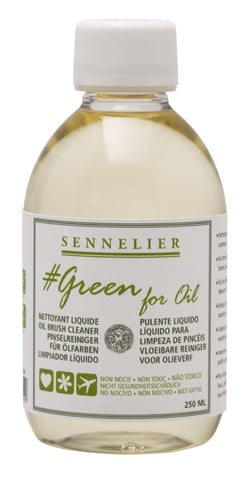 Flacon de 250 ml de nettoyant liquide Sennelier - Green For Oil 
