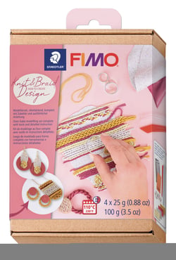 Coffret Fimo How-to-create - Effet Tricot et tresse 8025 HTC6 - 100g