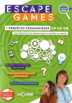 Escape games cycle 2 et 3 (livre + ressources numeriques) - 9 enquêtes pédagogiques