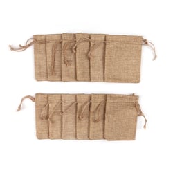 Pochons x 12 - Jute - 12 x 9 cm - Créalia