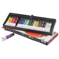 Lot de 18 tubes 12 ml de peinture Pébéo Huile XL Studio - Multicolore - Fine