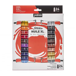 Lot de 24 tubes 12 ml de peinture Pébéo Huile XL Studio - Multicolore - Fine