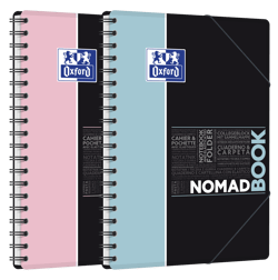 Cahier Oxford - Modèle aléatoire - B5 17,6 x 25 cm - Nomadbook pastel - 160 pages grands carreaux séyes - Vendu à l'unité