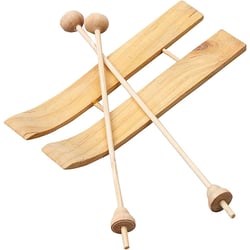 Lot de 3 paires de mini skis avec bâtons Créativ Company - Bois - 11 cm