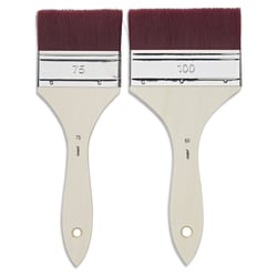 Lot de 2 spalters plats Pébéo - Poils synthétiques - n°75 et 100