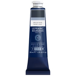 Tube 40 ml de peinture à l'huile Lefranc Bourgeois - Gris de Payne n°261 - Fine - Transparent