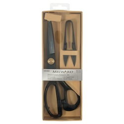 Lot de 2 ciseaux de couture et broderie Milward - 23 cm et 10 cm - Noir