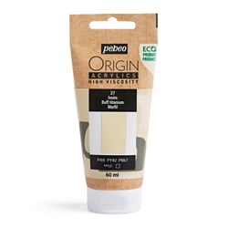 Tube 60 ml de peinture acrylique Pébéo - Origin Acrylics - Ivoire