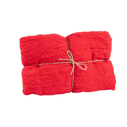 Chemin de table - Cheesecloth - Tissu - Rouge - 90 cm x 3 m