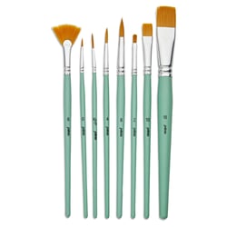 Lot de 8 pinceaux manche court Pébéo - Poils synthétiques
