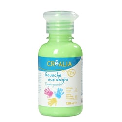 Gouache au doigt  - 150 ml - Vert fluo - Créalia