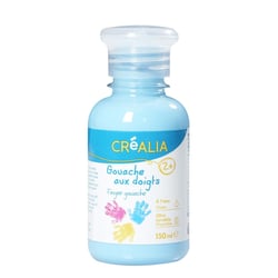 Gouache au doigt  - 150 ml - Bleu pastel - Créalia