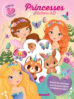 Coup de coeur creations - princesses - stickers 3d