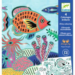 Pochette de coloriages Djeco - brillant - Sous la mer