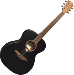 Lag T70A-BLS - Guitare Folk - Auditorium - Noir Satin