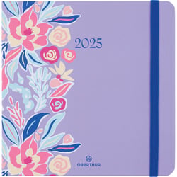 Agenda semainier 2026 Oberthur - Lilas -16 x 16 cm - Floralie