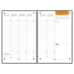 Agenda semainier 2026 Oxford - Noir - 16 x 24 cm - International