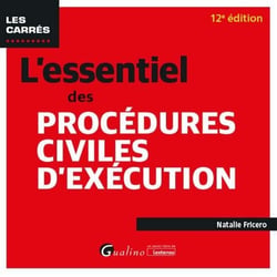 L'essentiel des procédures civiles d'exécution (12e édition)