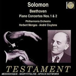 SOLOMON / BEETHOVEN : CONCERTOS POUR PIA NO N 1, OP. 15 & N 2, OP. 19